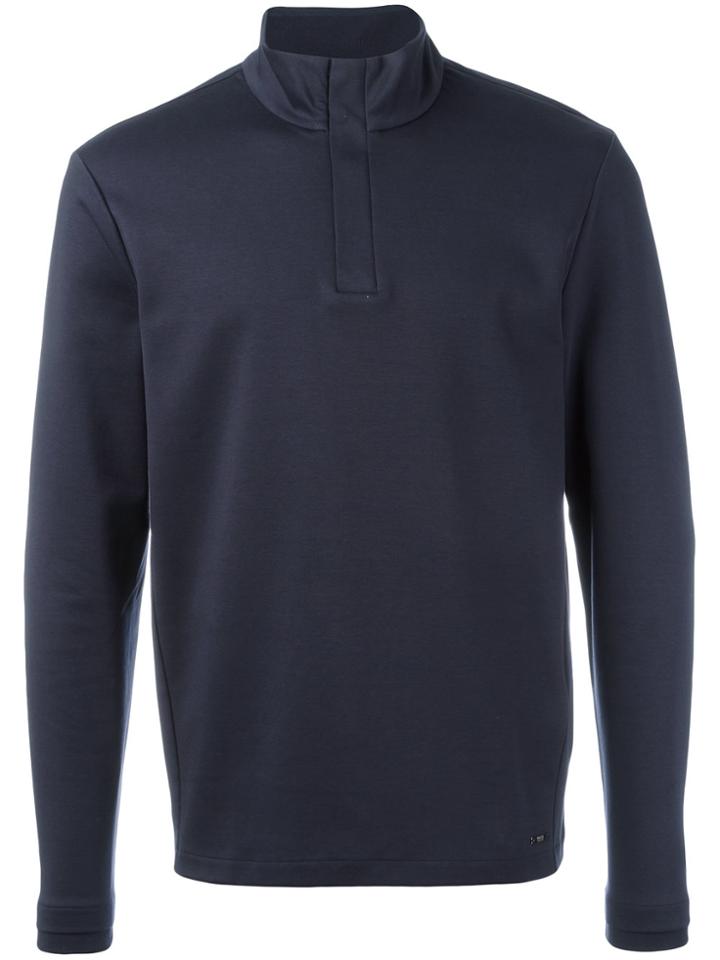 Boss Hugo Boss Henley Sweatshirt - Blue