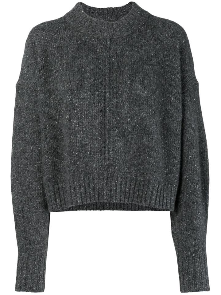 Isabel Marant Long-sleeve Fitted Sweater - Grey