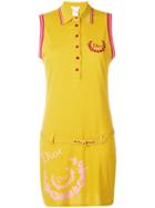 Christian Dior Vintage Sleeveless Belted Polo Dress - Yellow & Orange