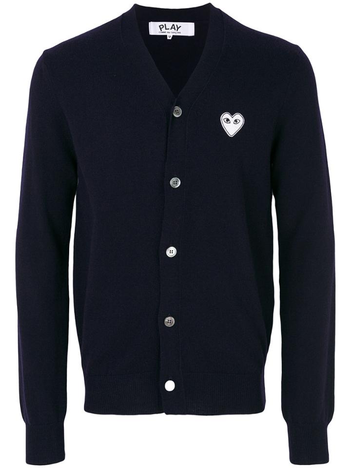 Comme Des Garçons Play V-neck Cardigan - Blue