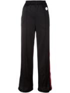 Msgm Side Stripe Track Pants, Women's, Size: 38, Black, Polyamide/polyester