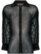 Missoni Knitted Sheer Top - Black