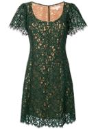 Michael Michael Kors Shortsleeved Lace Dress - Green