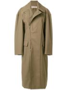 Marni Structured Asymmetric Trench Coat - Green