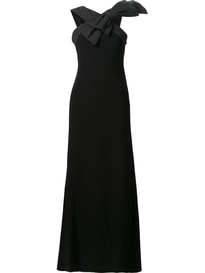 Boutique Moschino Front Bow Maxi Dress - Black