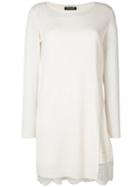 Twin-set - Lace Hem Dress - Women - Viscose/wool/polyamide/polyester - M, White, Viscose/wool/polyamide/polyester