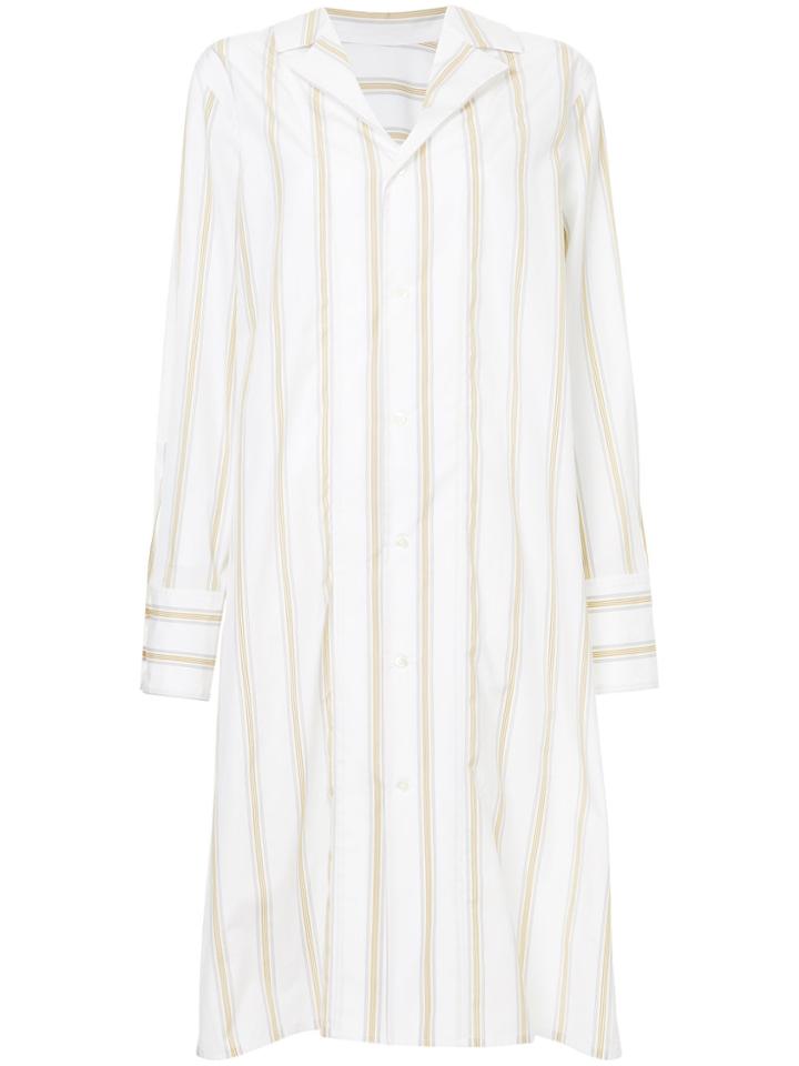 Marni Striped Shirt Dress - White