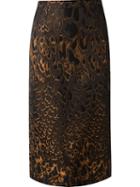Reinaldo Lourenço Side Zip Jaguar Fitted Skirt