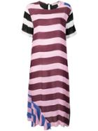 Preen Line Striped Oversized T-shirt Dress - Pink