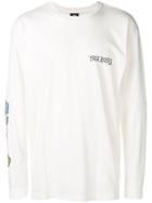 Stussy Back Print Long Sleeve T-shirt - Neutrals