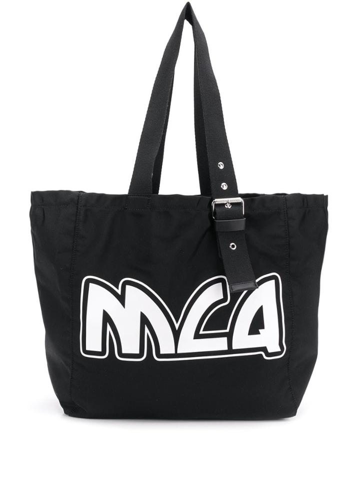 Mcq Alexander Mcqueen Large Logo Print Tote - Black