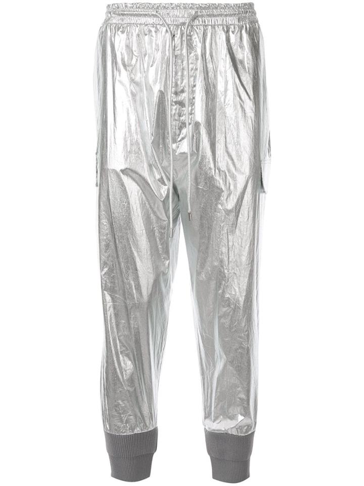 Juun.j Metallic Track Pants - Silver