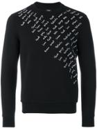 Fendi Logo Print Sweater - Black