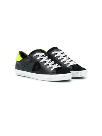 Philippe Model Kids Panelled Sneakers - Black