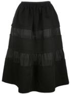 Marni Contrast Panel Flared Skirt - Black