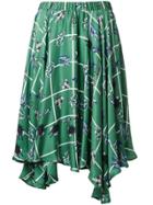 Julien David Robot Print Skirt - Green