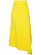 Tibi Asymmetric Wrap Skirt - Yellow