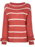 Mih Jeans Striped Jumper - Red