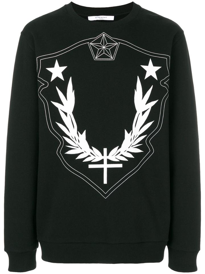 Givenchy Star Crest Print Sweatshirt - Black