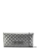 Love Moschino Quilted Clutch Bag - Grey