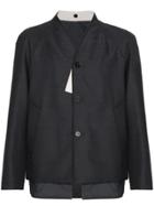 Jil Sander Wool Collarless Jacket - Grey