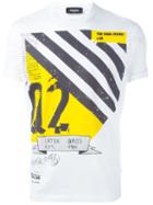 Dsquared2 'final Issue' Print T-shirt, Men's, Size: Xl, White, Cotton