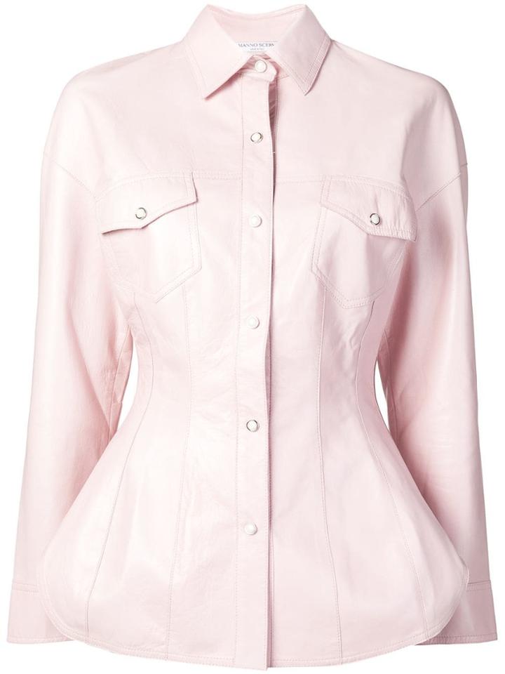 Ermanno Scervino Fitted Biker Jacket - Pink