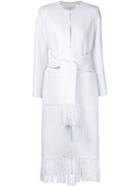 Adam Lippes Fringed Belted Coat