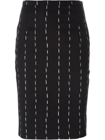 Eggs Striped Pencil Skirt