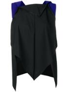 132 5. Issey Miyake Asymmetric Sleeveless Blouse - Black