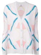 Barrie Reverse Knit Intarsia Cardigan