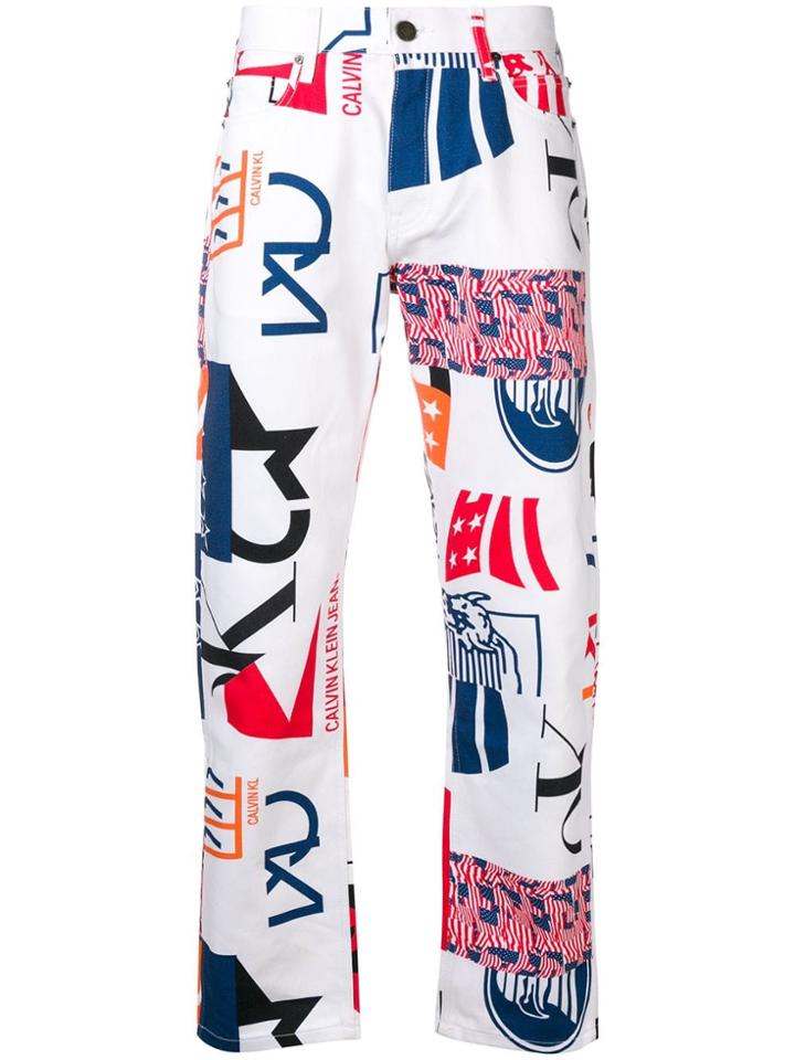 Calvin Klein Jeans Est. 1978 Printed Jeans - White