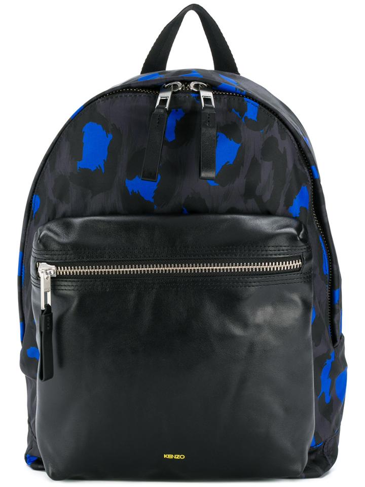 Kenzo Leopard Print Backpack - Black