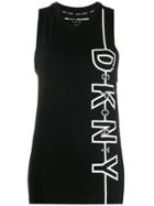 Dkny Logo-print Sleeveless Top - Black