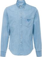 Prada Button Down Denim Shirt - Blue