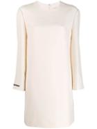 Valentino Embellished Slogan Dress - White