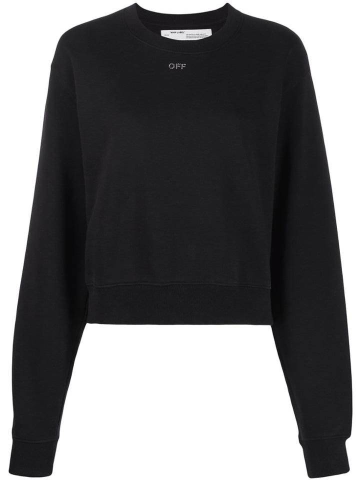 Off-white Crystal Embellished Jumper - Black