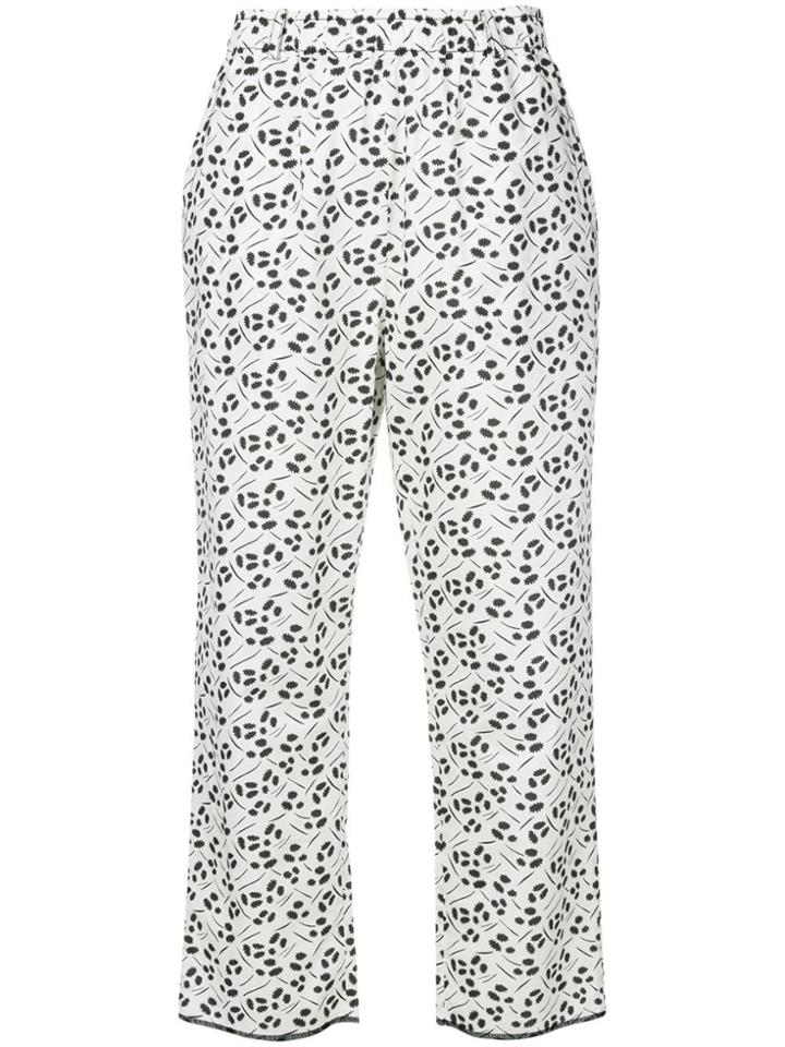 Sara Lanzi Sleeveless Printed Top - White