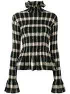 Mm6 Maison Margiela High-neck Check Top - Black
