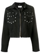 Fiorucci Popper Pocket Denim Jacket - Black
