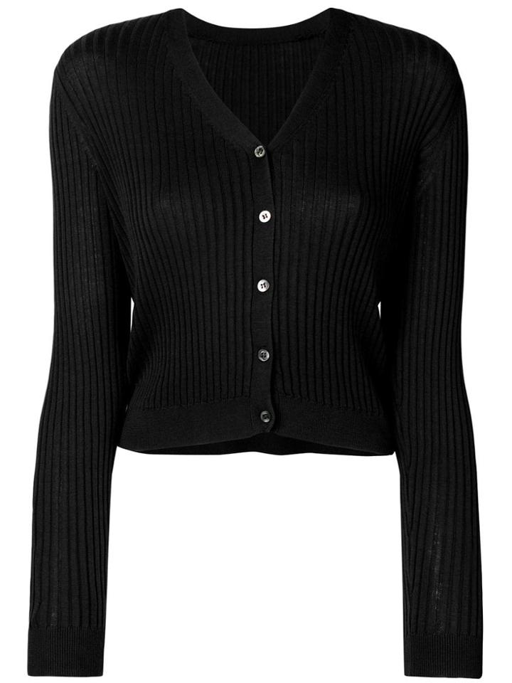 Sottomettimi Ribbed Knit Cardigan - Black