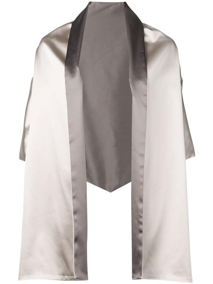 Talbot Runhof Plain Shawl - Brown