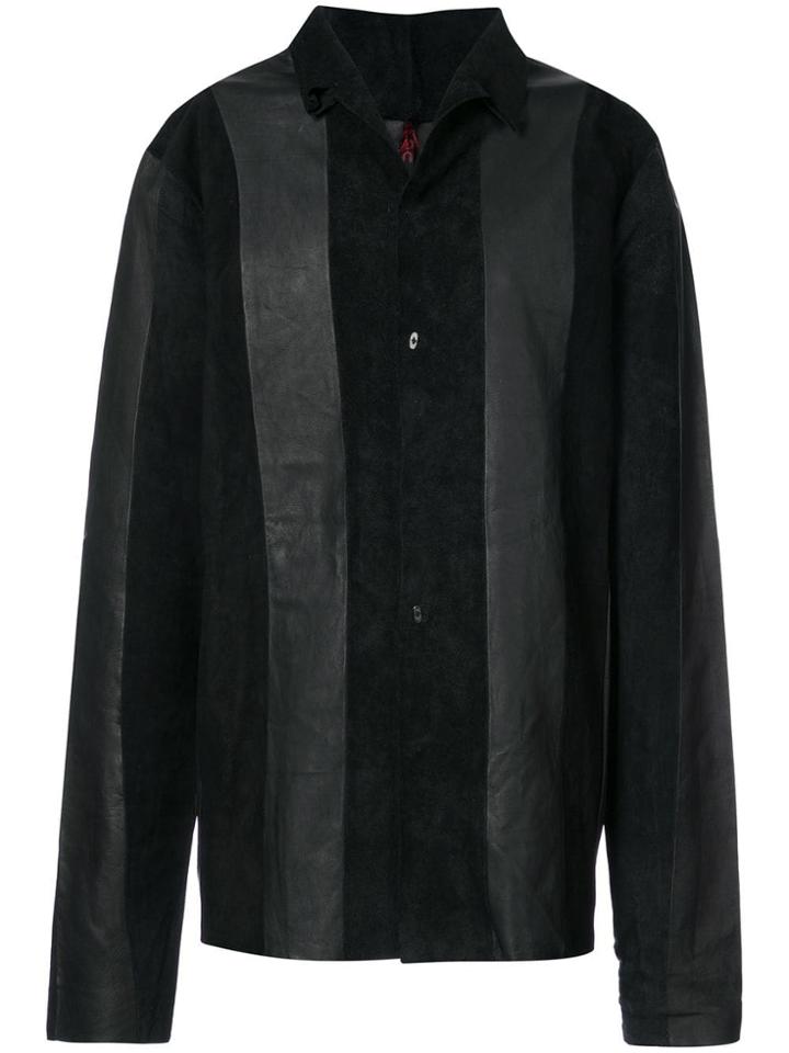 Ma+ Panelled Shirt Jacket - Black