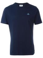 Vivienne Westwood Man Embroidered Orb T-shirt, Men's, Size: M, Blue, Cotton