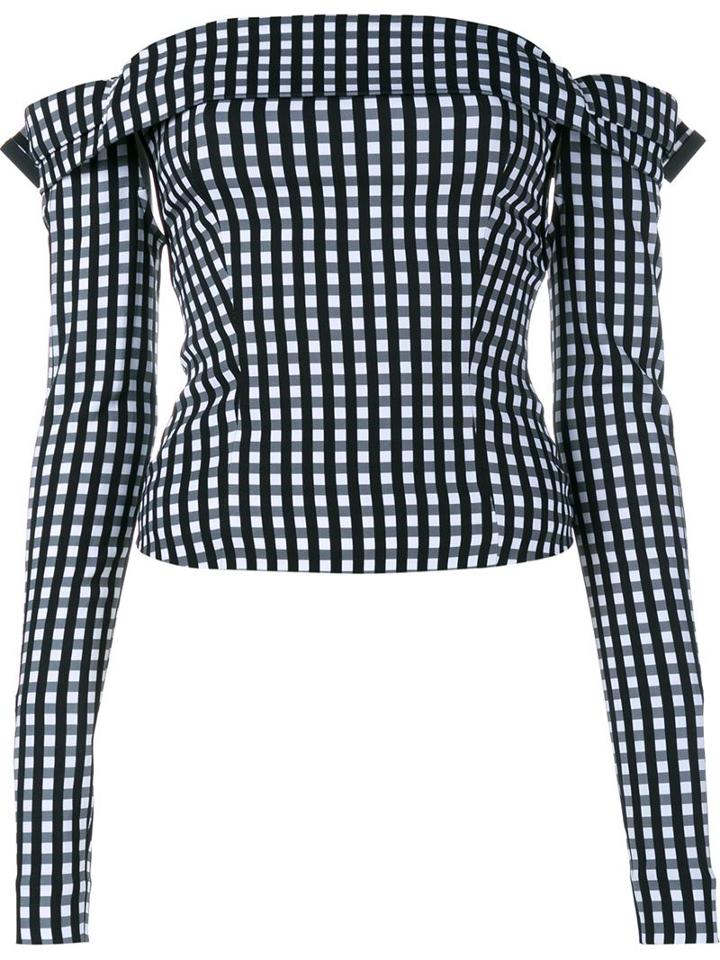 Preen By Thornton Bregazzi 'kailey' Off-shoulder Top, Women's, Size: Xs, Black, Spandex/elastane/viscose
