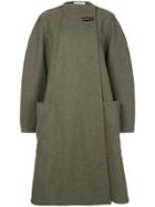 Lemaire Off-centre Button Coat - Grey