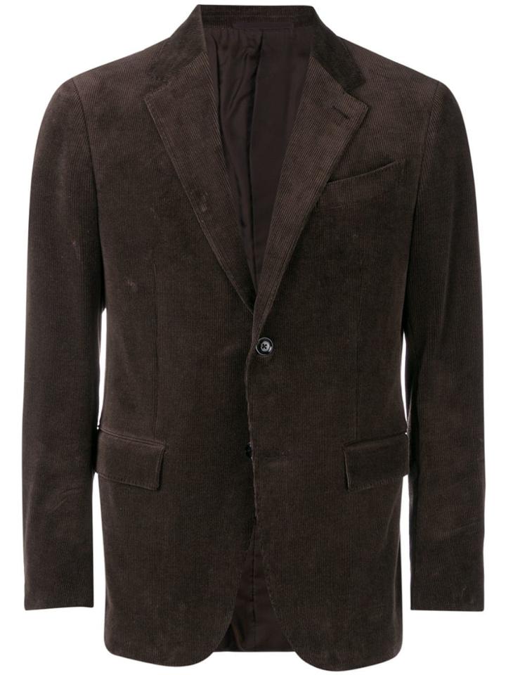 Ermenegildo Zegna Velvet Corduroy Blazer - Brown