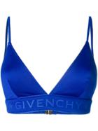 Givenchy Logo Band Bikini Top - Blue