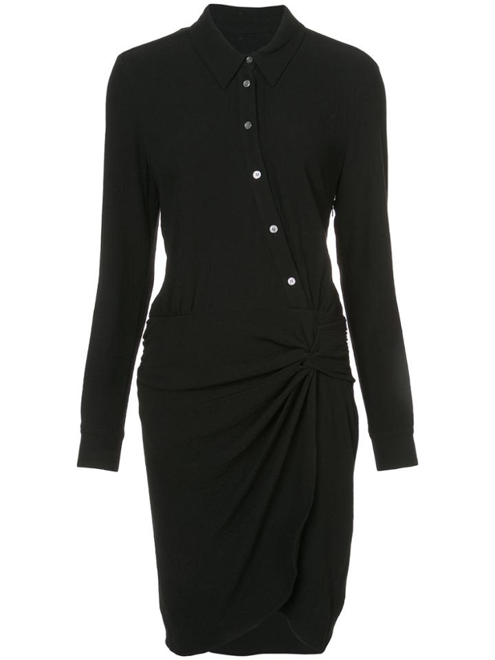 Veronica Beard Twisted Shirt Dress - Black