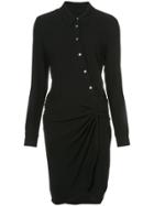 Veronica Beard Twisted Shirt Dress - Black